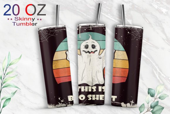 20oz Halloween Vintage This is Boo Sheet Graphics