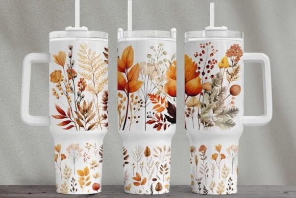 40 Oz Quencher Wrap with Fall Floral