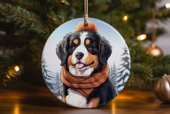 Forest Bernese Mountain Ornament: Crafts & Graphics