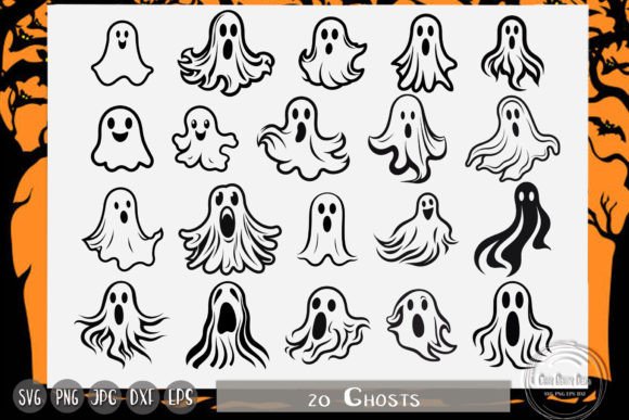 Ghost, Halloween, Spooky Season Graphics for Crafts