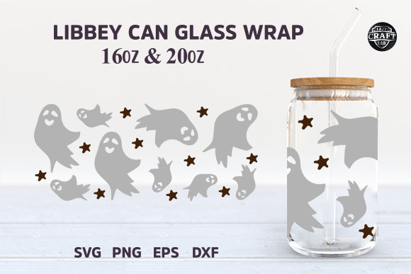 Halloween Ghost Libbey Can Glass 16oz Wr Design Review