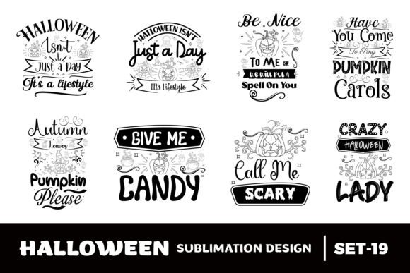Halloween Quotes Sublimation Set - 19: Graphics for Crafts