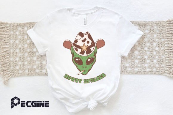 Howdy Invader Western Alien: Crafts Graphics