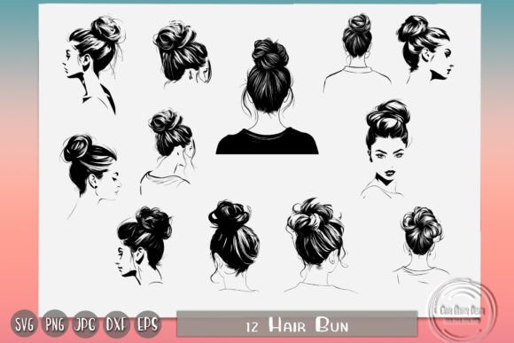 Messy Hair Bun, Girl with Bun