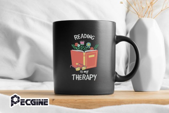 Reading is My Therapy Books Graphics for Crafts