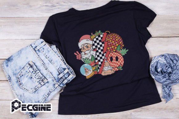 Retro Christmas Doodles for Graphics and Crafts
