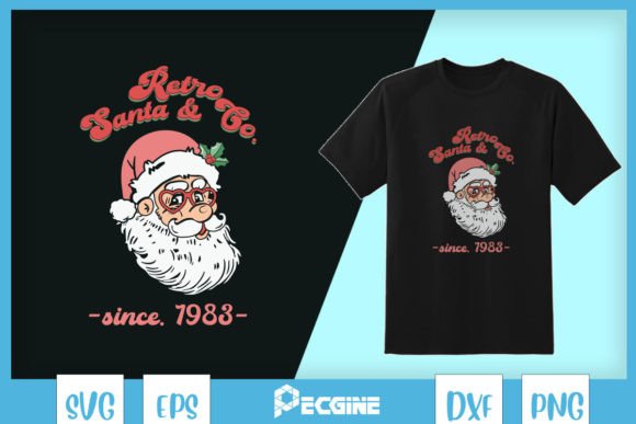 Retro Santa Co. -Since. 1983-: A Vintage Graphics Asset for Crafts