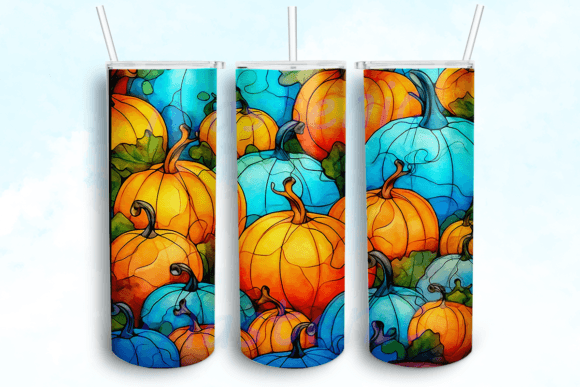 Stained Glass Autumn Fall Halloween PNG Graphics